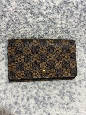Louis Vuitton resort bifold Damier Ebene Brown Checked Fold Wallet